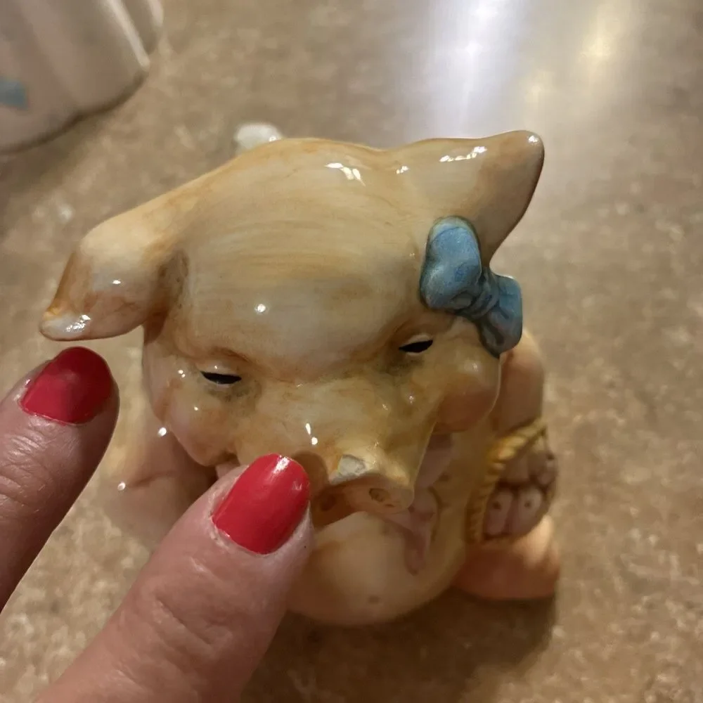 Pigsville Pig Creamer 1993 Ceramic 5x4 Inch FM 1384 Vintage